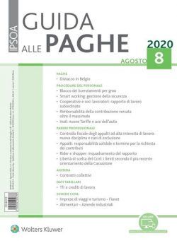 Guida alle paghe – Agosto 2020