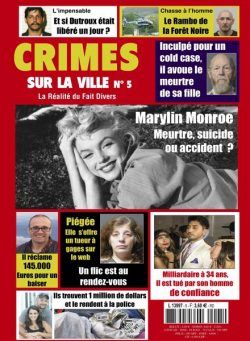 Crimes sur la Ville – N 5, 2020