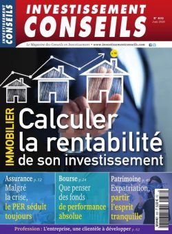 Investissement Conseils – juillet 2020