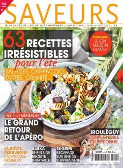 Saveurs France – Juin-Juillet 2020