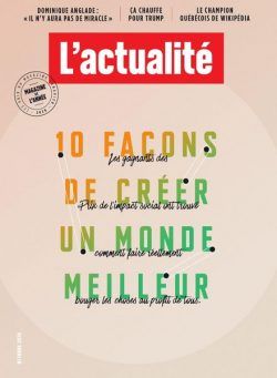 L’actualite – Octobre 2020