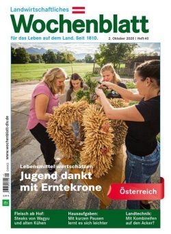 Bayerisches Landwirtschaftliches Wochenblatt Oesterreich – 01 Oktober 2020