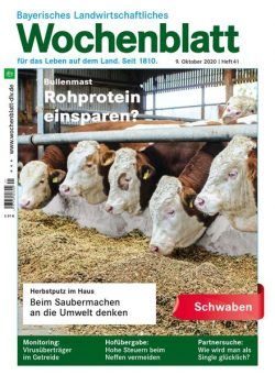 Bayerisches Landwirtschaftliches Wochenblatt Schwaben – 08 Oktober 2020