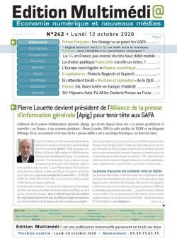 edition Multimedia – 12 Octobre 2020