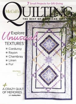 McCall’s Quilting – November-December 2020