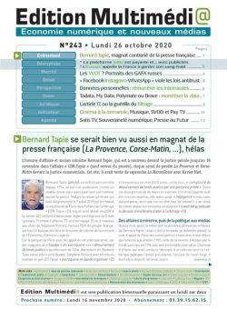 edition Multimedia – 26 Octobre 2020