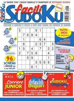 Facili Sudoku – Ottobre 2020