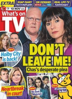 What’s on TV – 07 November 2020