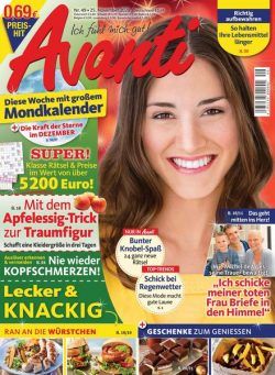 Avanti – 25 November 2020