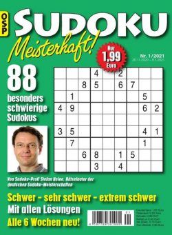 Sudoku Meisterhaft – Nr.1 2021