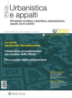 Urbanistica e appalti – Dicembre 2020