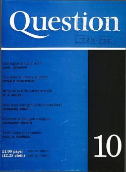 New Humanist – Question, January 1977