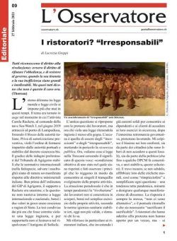 L’Osservatore – 27 febbraio 2021