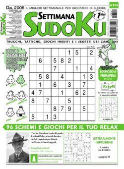 Settimana Sudoku – 17 marzo 2021