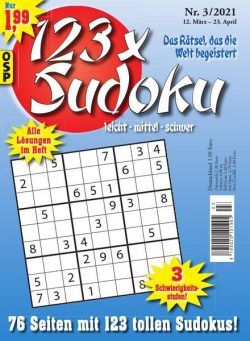 123 x Sudoku – Nr.3 2021