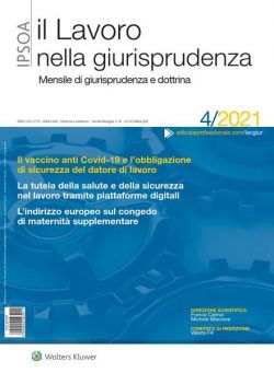 Il lavoro nella giurisprudenza – Aprile 2021