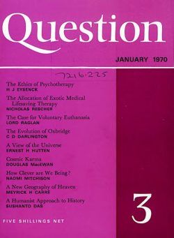 New Humanist – Question, January 1970