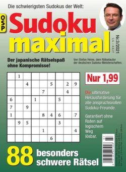 Sudoku Maximal – Nr.3 2021