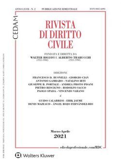 Rivista di Diritto Civile – Marzo-Aprile 2021