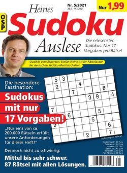 Heines Sudoku Auslese – Nr.5 2021