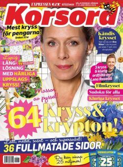 Korsord – 07 juni 2021