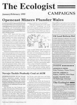 Resurgence & Ecologist – Campaigns & Updates January-February 1995