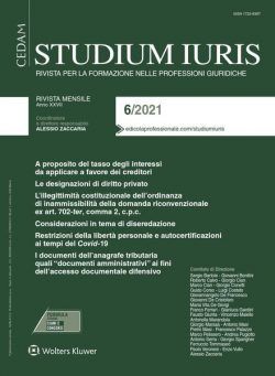 Studium Iuris – Giugno 2021