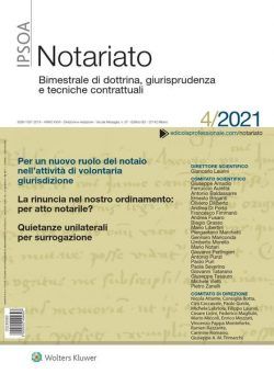 Notariato – Luglio-Agosto 2021