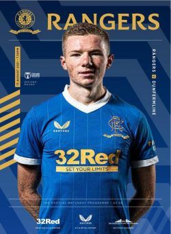 Rangers Football Club Matchday Programme – Rangers v Dunfermline – 13 August 2021