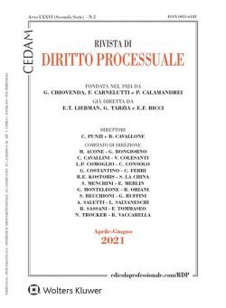 Rivista di Diritto Processuale – Aprile-Giugno 2021