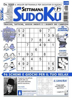 Settimana Sudoku – 07 luglio 2021