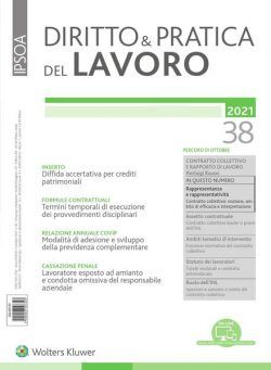 Diritto e Pratica del Lavoro – 2 Ottobre 2021