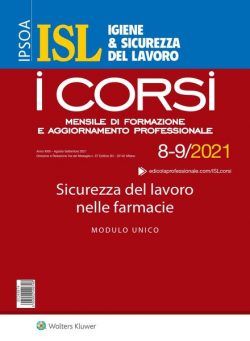 Igiene & Sicurezza del Lavoro Corsi – Agosto-Settembre 2021