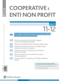 Cooperative e enti non profit – Novembre-Dicembre 2021