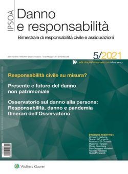 Danno e Responsabilita – N5 2021