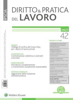 Diritto e Pratica del Lavoro – 30 Ottobre 2021