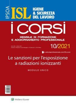 Igiene & Sicurezza del Lavoro Corsi – Ottobre 2021