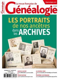 La Revue francaise de Genealogie – Decembre 2021 – Janvier 2022