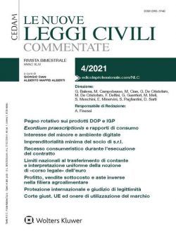 Le Nuove Leggi Civili Commentate – N4 2021