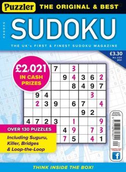 Puzzler Sudoku – October 2021