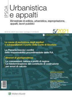 Urbanistica e appalti – N5 2021