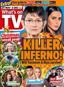 What’s on TV – 27 November 2021