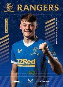 Rangers Football Club Matchday Programme – Rangers v Dundee Utd – 18 December 2021