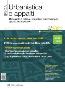 Urbanistica e appalti – Dicembre 2021