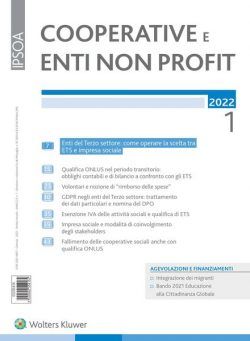 Cooperative e enti non profit – Gennaio 2022