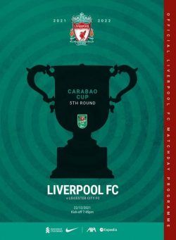 Liverpool FC Programmes – Liverpool vs Leicester CC – 22 December 2021