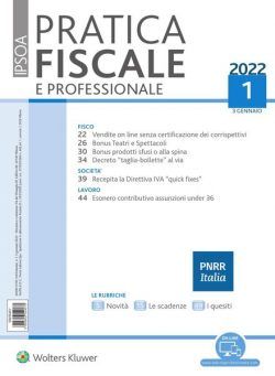 Pratica Fiscale e Professionale – Gennaio 2022