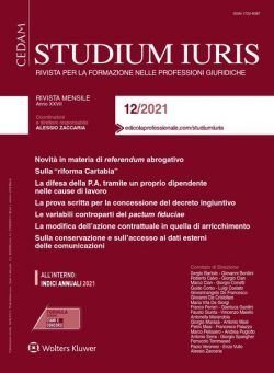 Studium Iuris – Dicembre 2021