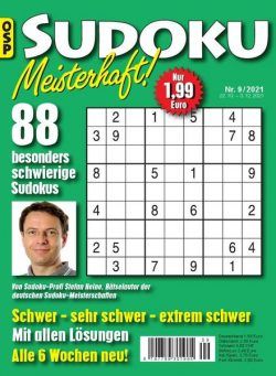 Sudoku Meisterhaft – Nr 9 2021