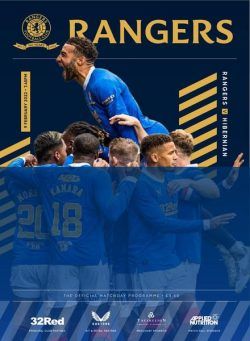 Rangers Football Club Matchday Programme – Rangers vs Hibernian – 9 February 2022